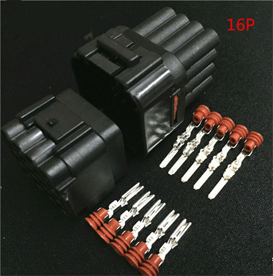 5 Sets 16 Pin Way Male & Female Electrical Wire Connectors Assembly Waterproof