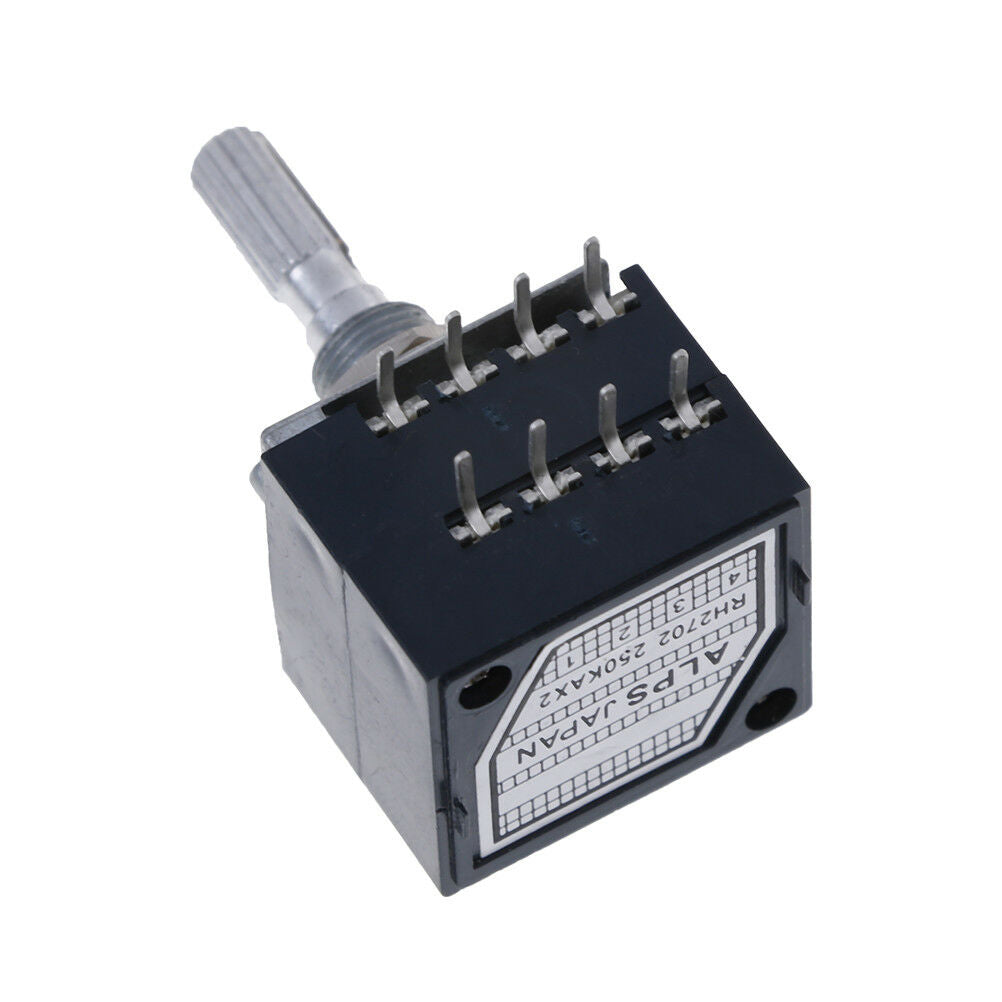 1Pc potentiometer 250K log alps audio amp volume control pot stereo w loudn Fx