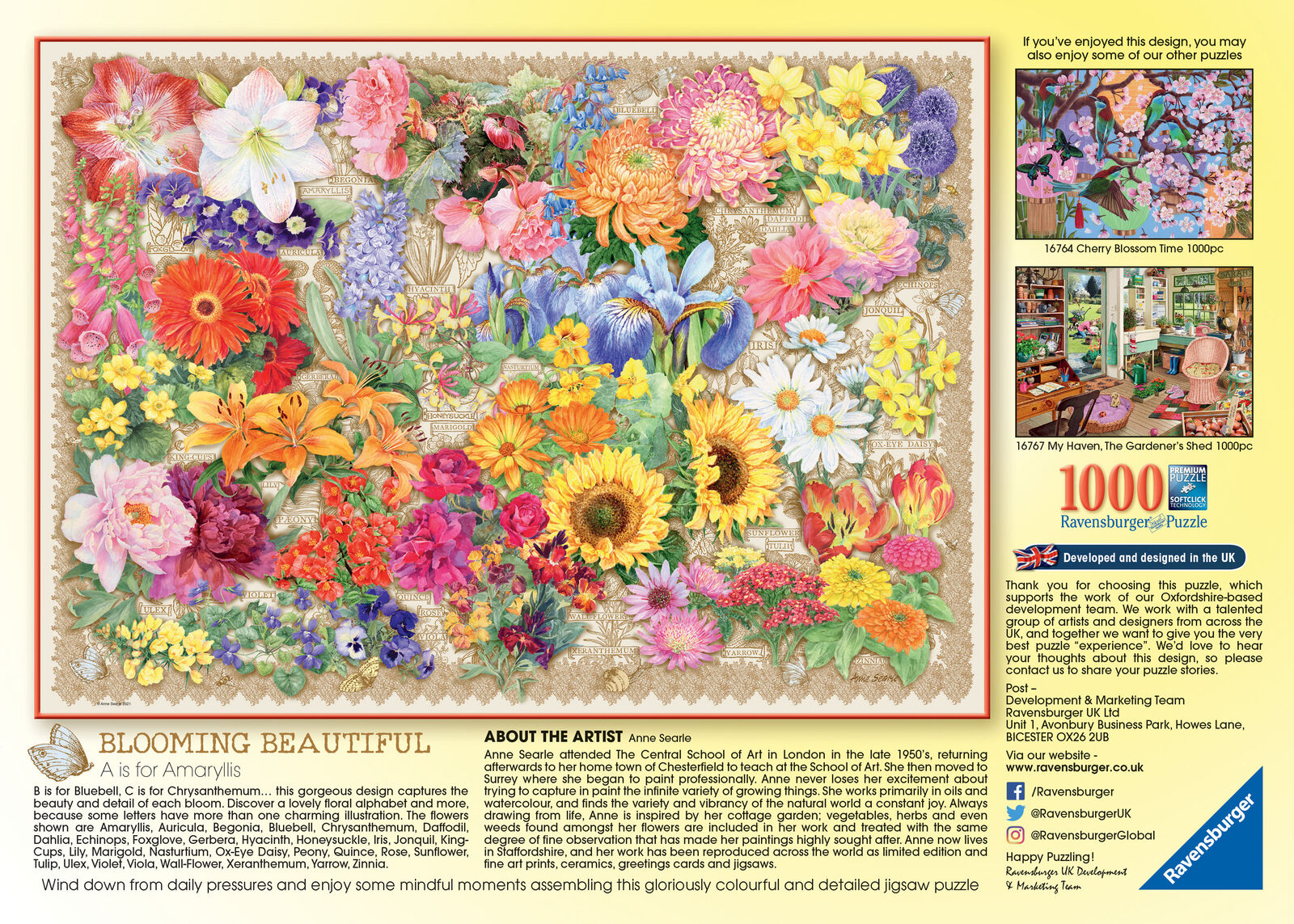 16762 Ravensburger Blooming Beautiful Jigsaw Puzzle 1000 Piece Age 12 Years+