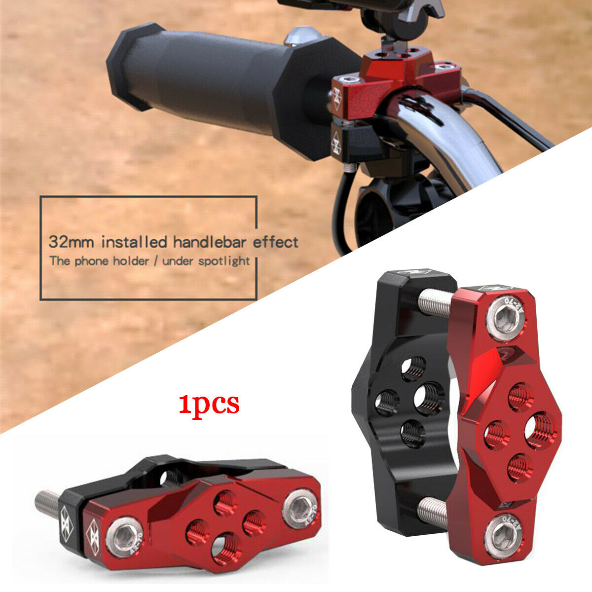 Motorcycle handlebar holder auxiliary headlight fixed bracket bumper light stent