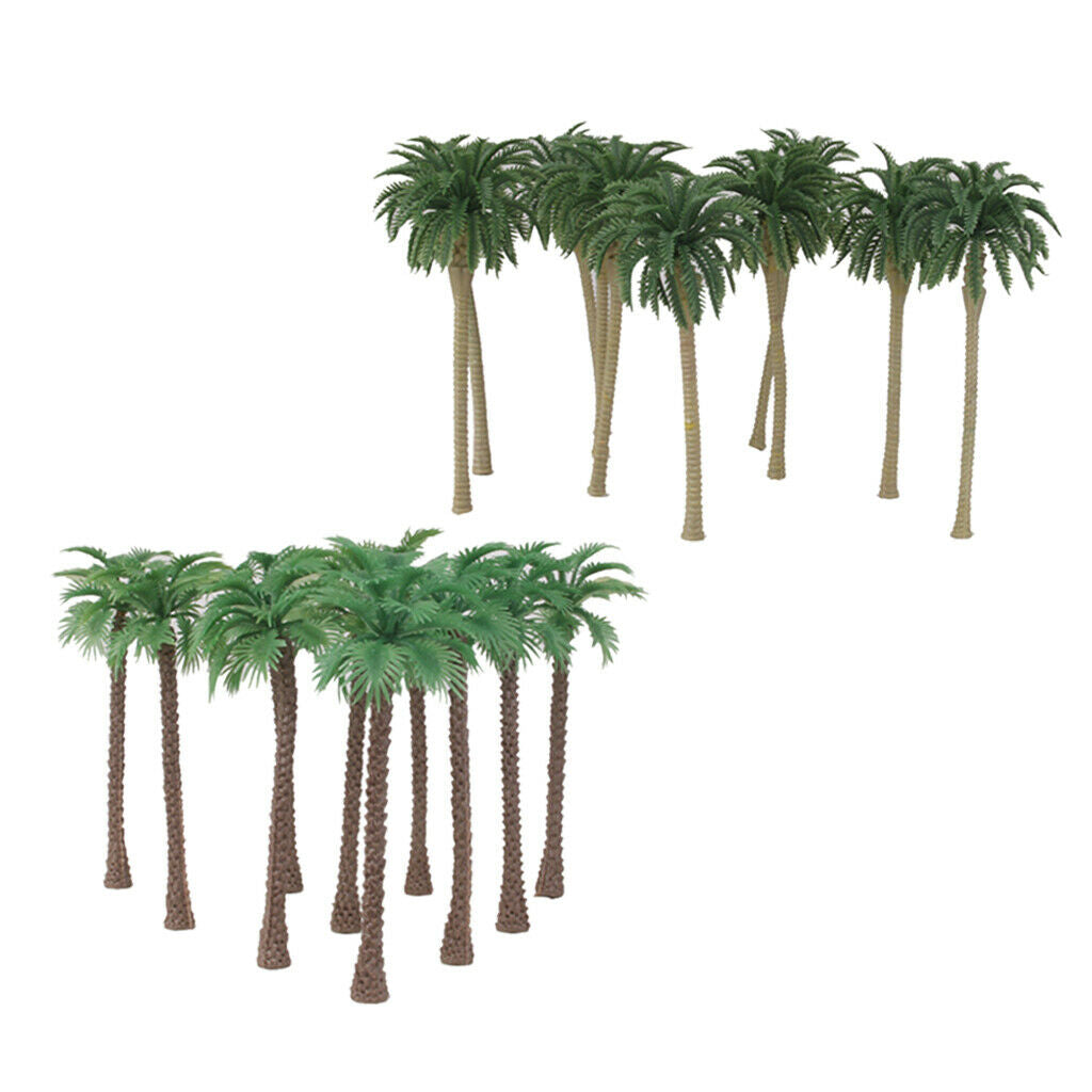 Set / 20pcs 1/65 And 1/100 Scale Coconut Palm Models