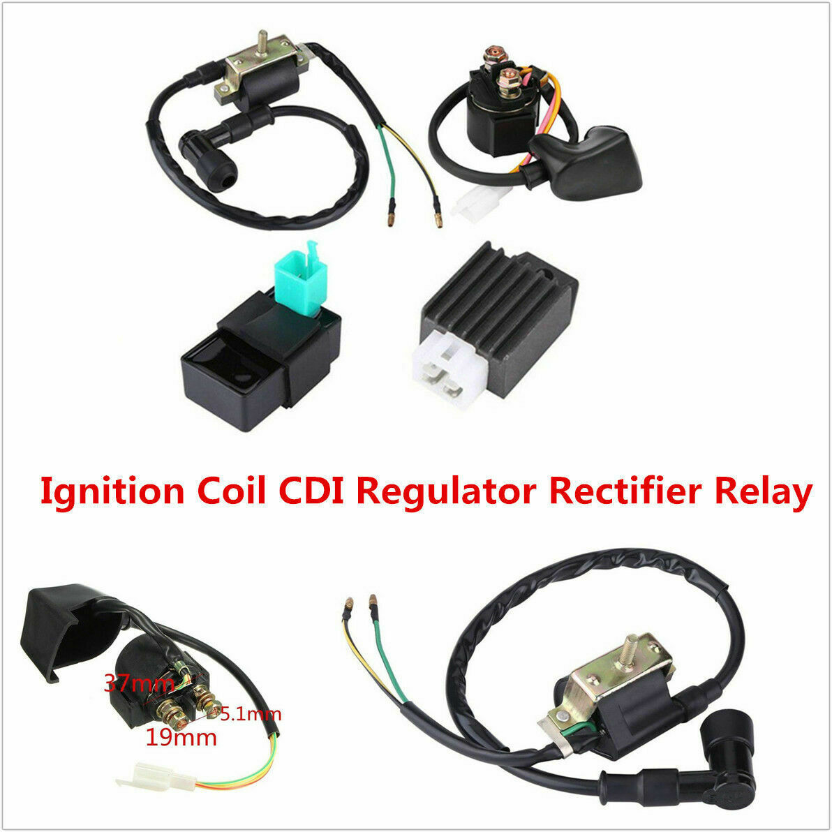 Ignition Coil CDI Regulator Rectifier Relay For 50cc 70cc 90cc 110cc ATV Quad