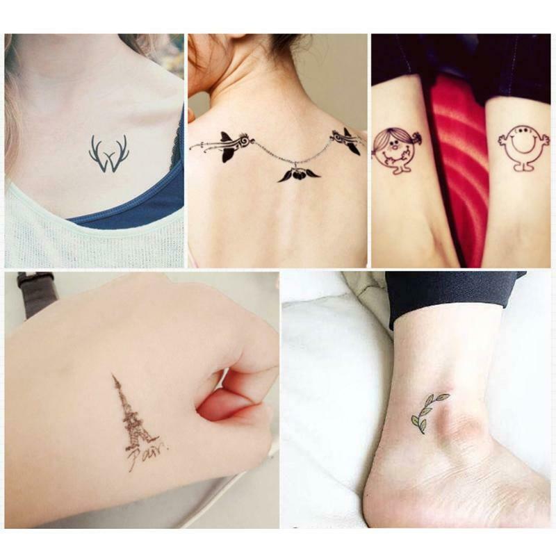 Temporary Tattoos Kit Semi Permanent Freehand Ink Stencils Set DIY Art Painting