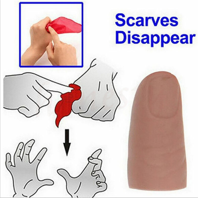 5Pcs Magic Thumb Tip Trick Rubber Close Up Vanish Appearing Finger Props Toys