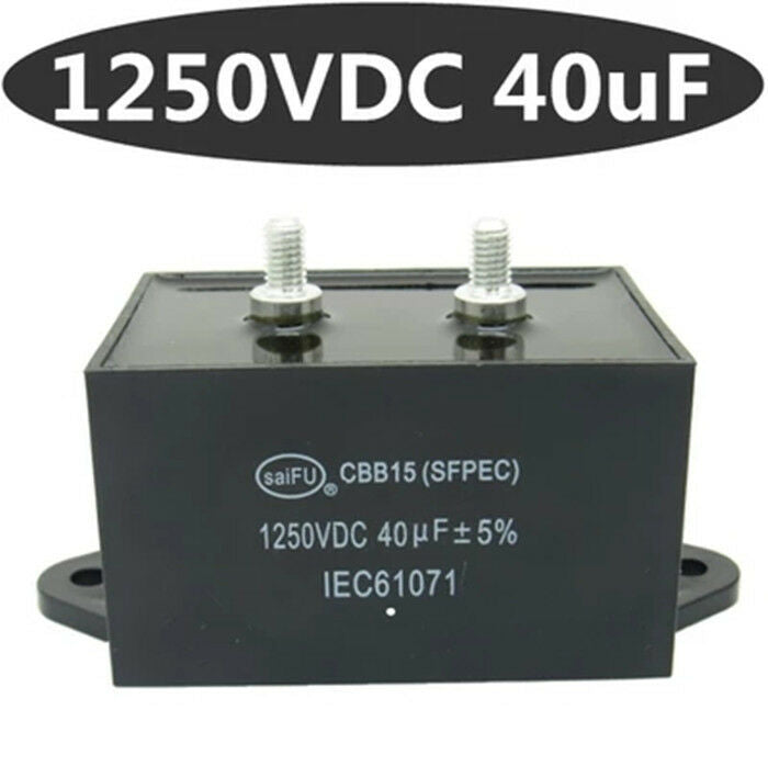CBB15 1250VDC 40UF 1250V 5% DC Filter Capacitor 75*45*50 for Welding Welder