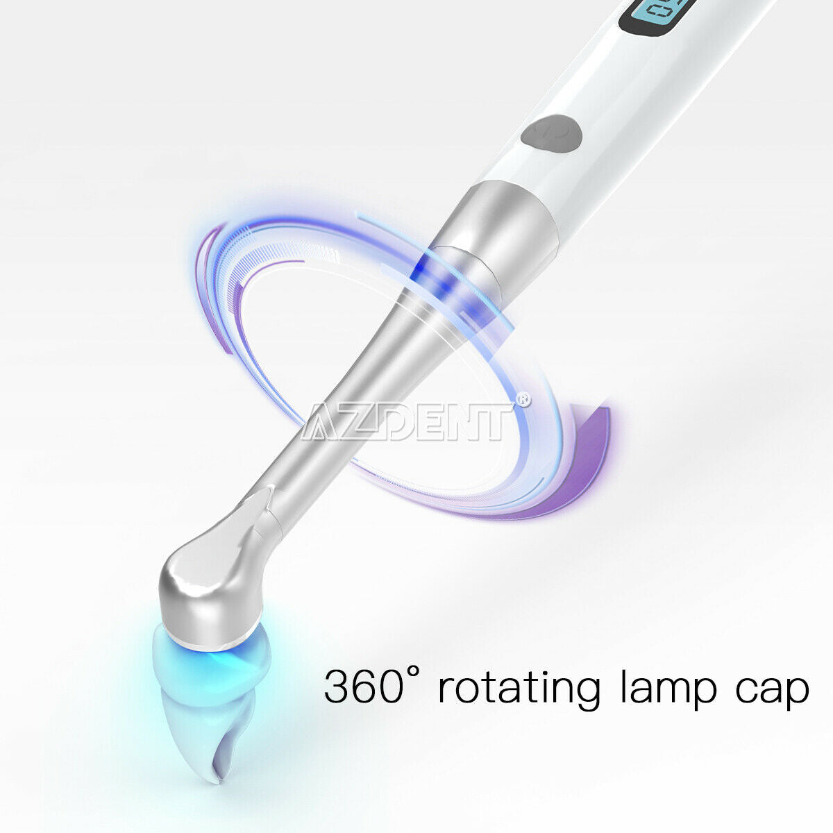 LED Dental Cordless Curing Light Lamp 1s Cure 800-1400mw/cm² Metal Head