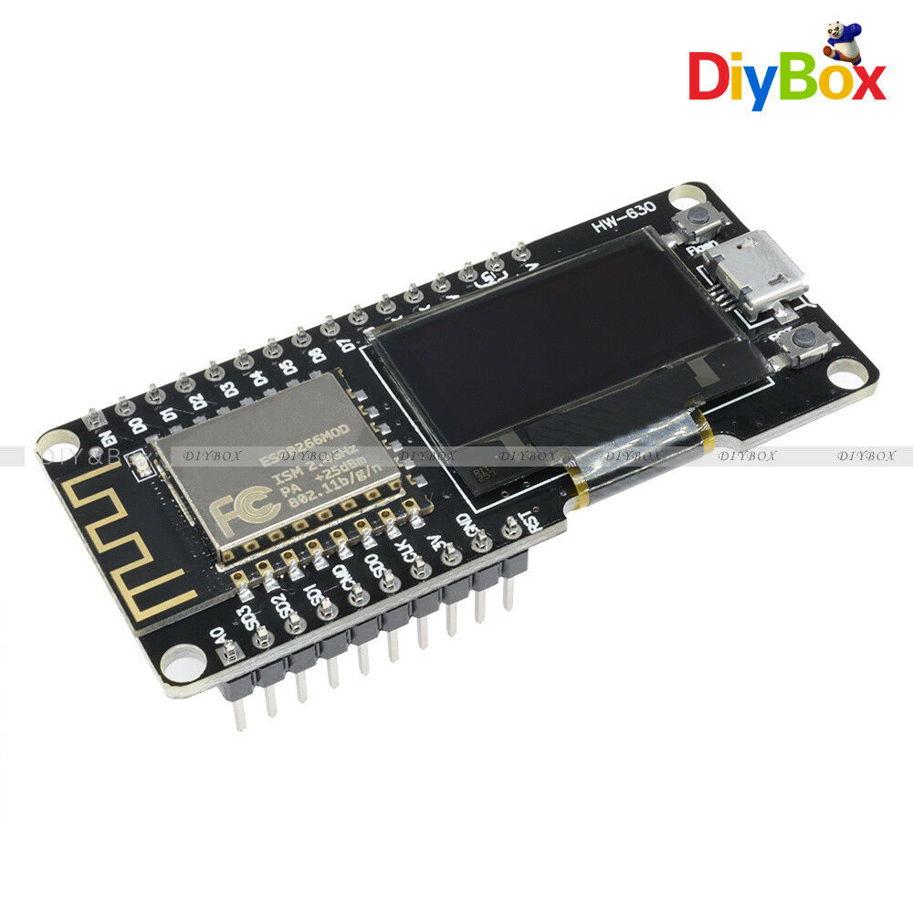 Wifi ESP8266 ESP-12F CP2102 Micro USB Development Board NODEMCU Wemos+0.96"OLED