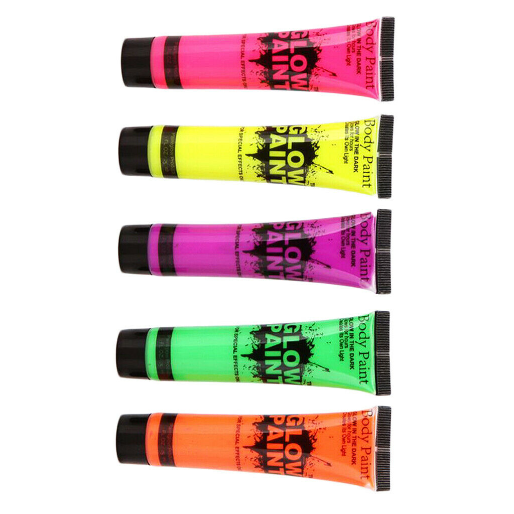 5 lot Face Paint Body 5Colors Glow Painting Wax Fancy Dress Accessories