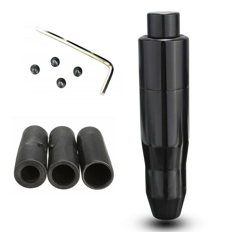 Black Aluminum Universal Car Automatic Gear Stick Shift Knob Shifter Lever Solid