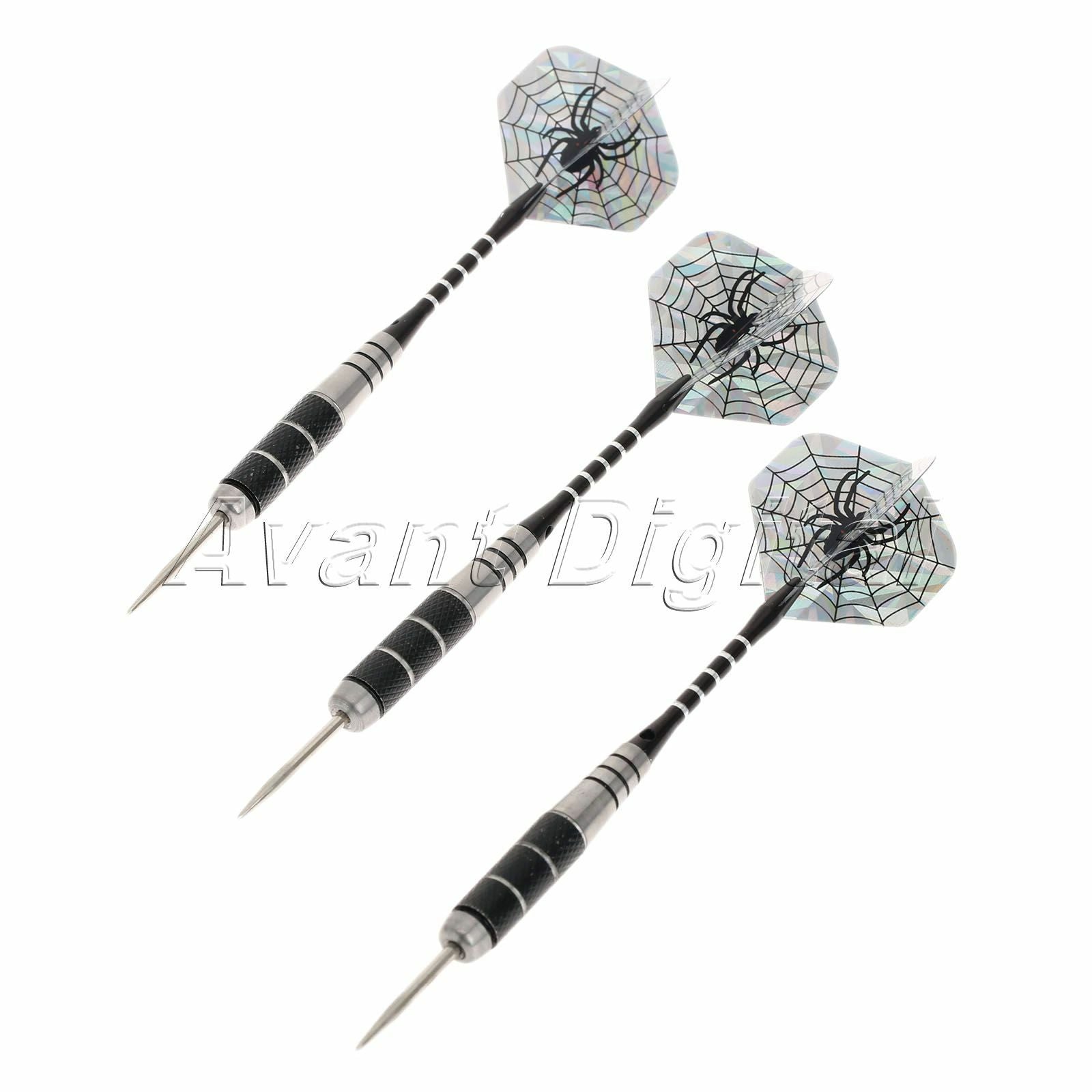 3pcs Aluminium Dart Steel Needle Tip Darts Shaft Spider Reflective Flight 22G