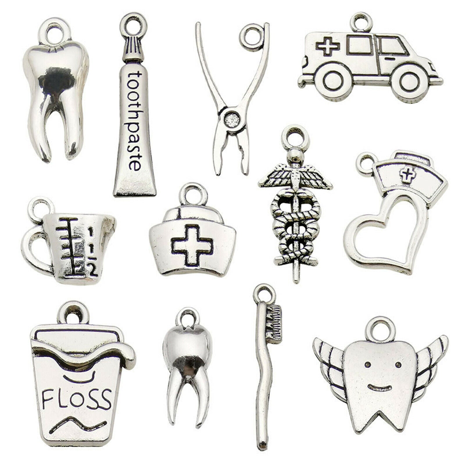 72 Pieces Small Charms Mixed Metal Pendants DIY Jewelry Making Accessory