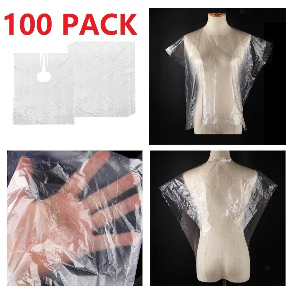 100x Disposable Haircut Capes Barber Shop Shawls Hair Styling DIY Perm Apron