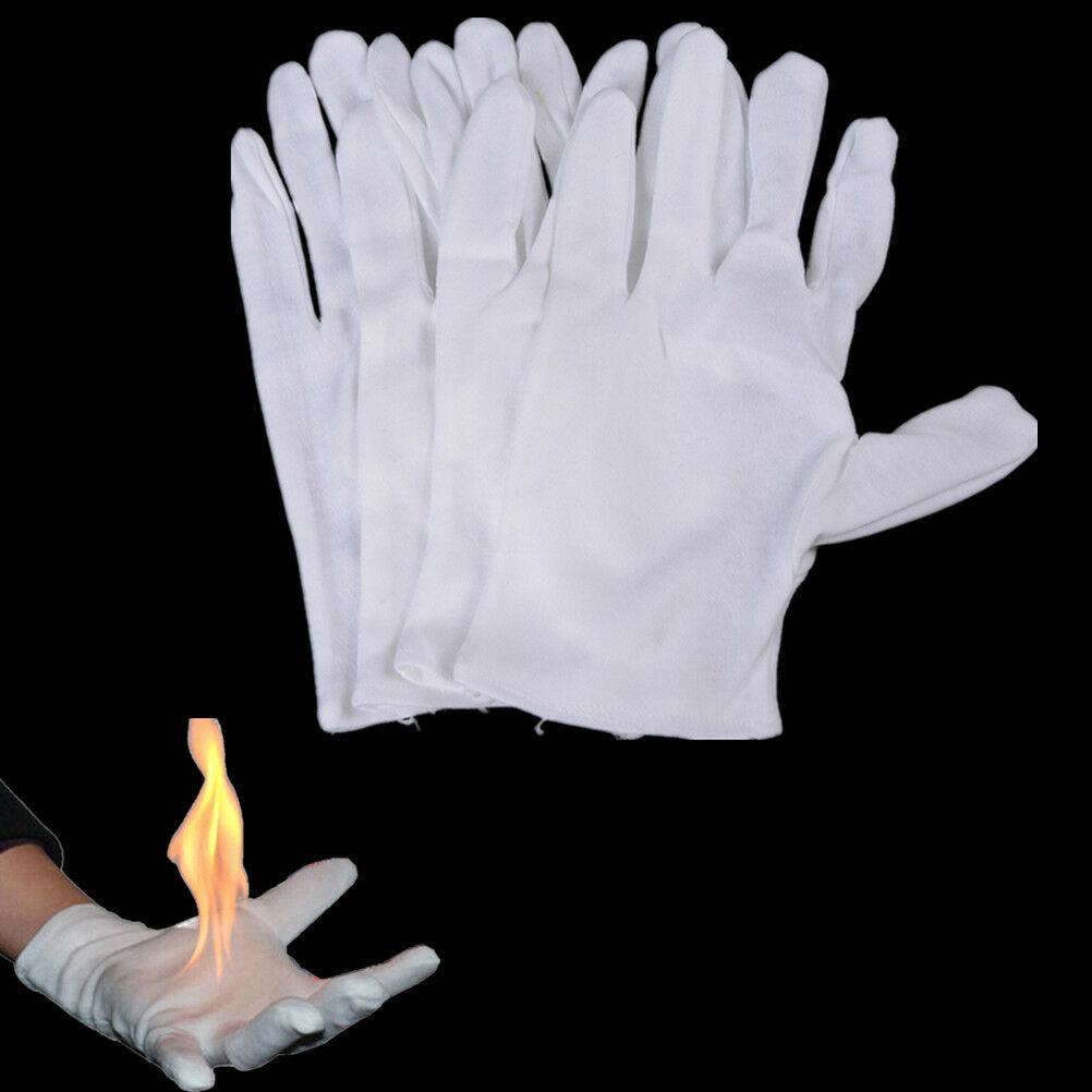 2 Pair Magic Fire  Gloves Bring Fire from Glove Palm Magic Props Magic Tr.l8