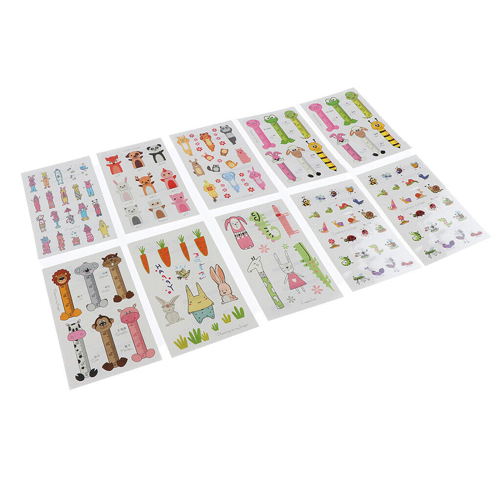 10Pcs Halloween Temporary Body Tattoo Transfer Stikcer for Kids Disposable A