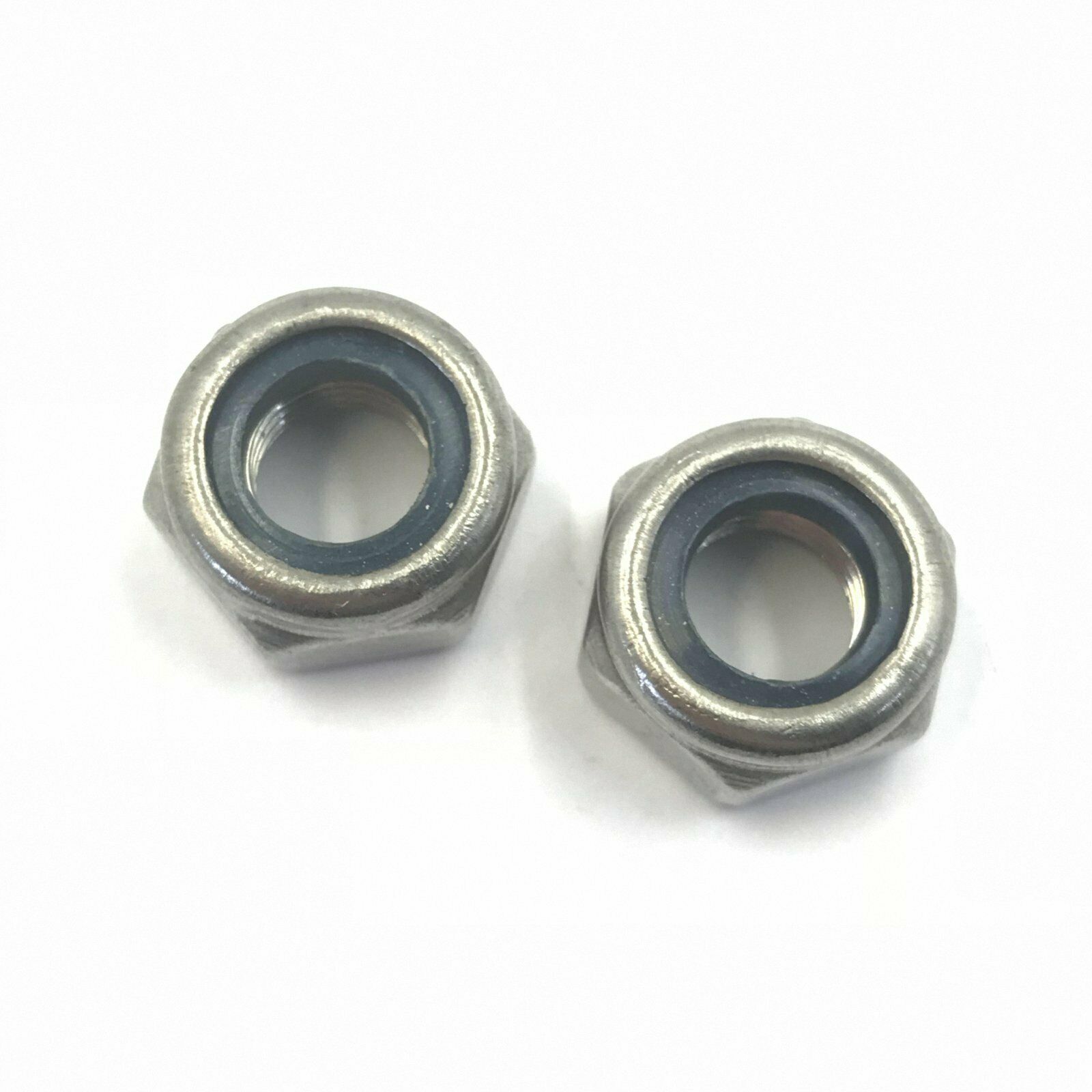 12Pcs Stainless Steel M4 x 0.7 Nylon Lock Hex Nut Right Hand Thread [M1]