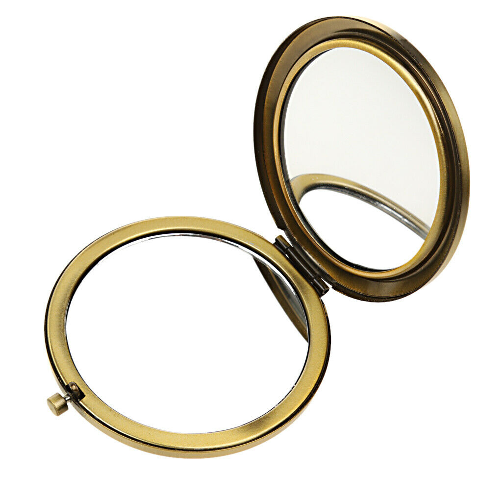 2 Pack 2-Sided Mini Collapsible Magnify Mirror Portable Compact Cosmetic Mirrors