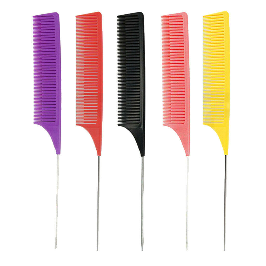 5Pcs/set Fine Sectioning Weave Highlighting Foiling Hair Comb Styling Combs