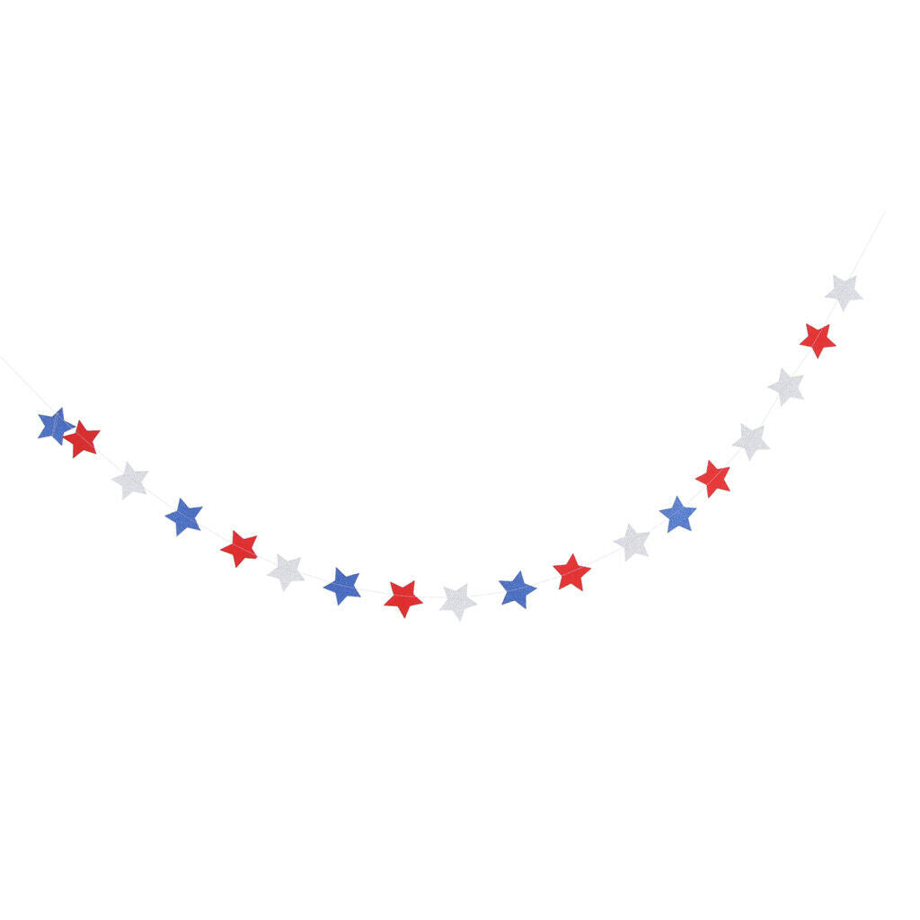 Paper Sparkling Star Garland Bunting Banners Home Party Hanging Decoration