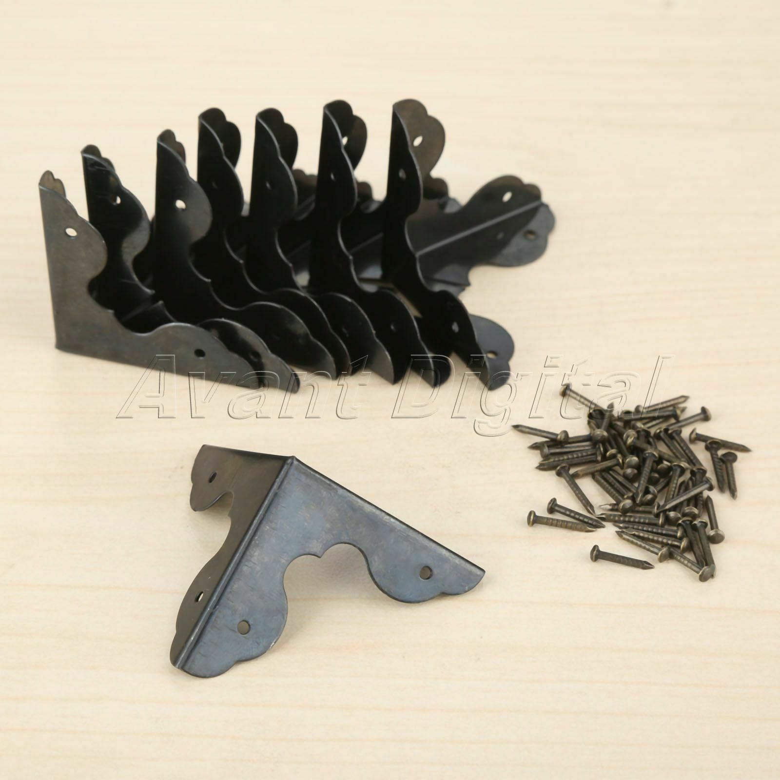 Black Wooden Case Corner Protectors Box Corner Bracket Decorative 33mm*33mm*33mm
