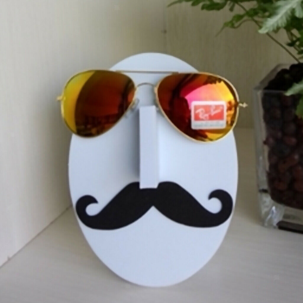 2x Creative Mustache Face Sunglasses Display Rack Eyeglasses Spectacles Show