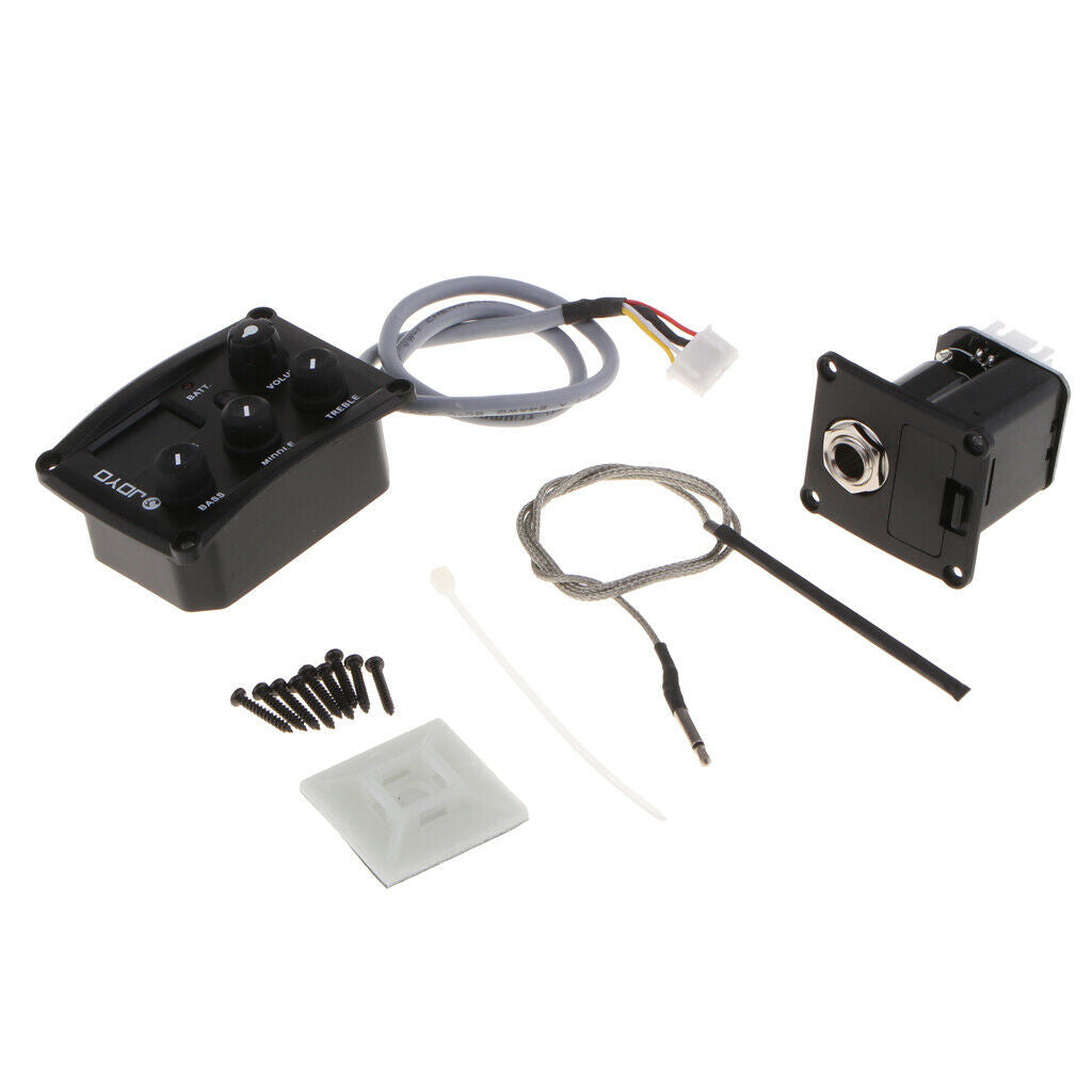 3 Band Ukulele Preamp Piezo Pickup EQ Equalizer Tuner