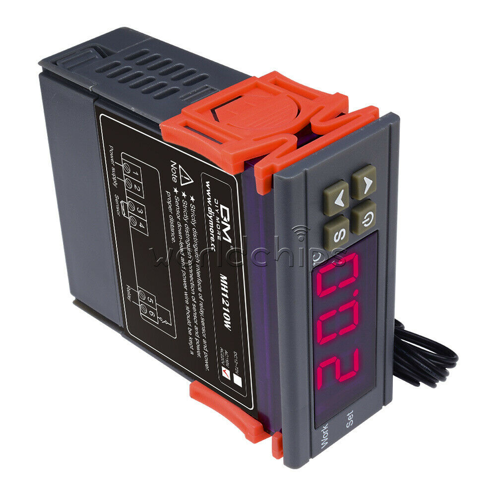 AC 110-220V 10A Digital Temperature Controller LED Display Thermostat NTC Sensor