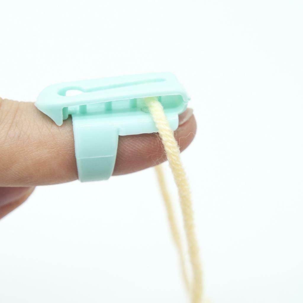4 Pcs Finger Thimble Yarn Stranding Guide, Finger Holder Knitting Thimble, Yarn