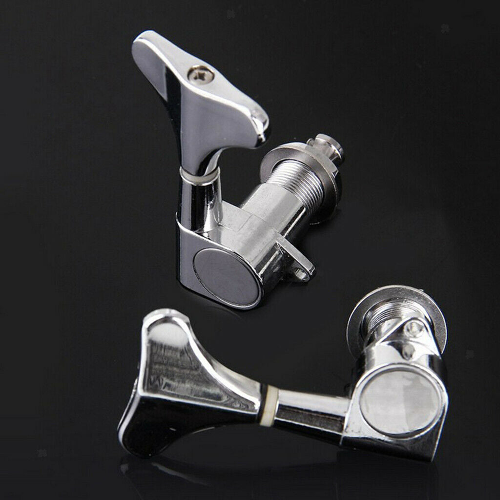 Bass Tuning Pegs Machine Heads Tuners Chrome Keys for Electric Bass 2L3R
