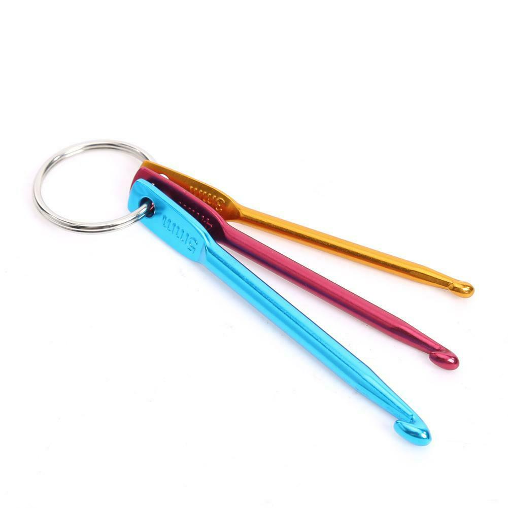 25pcs Aluminum Crochet Hooks Knit Weave Craft Yarn Sweater Sewing Needles @