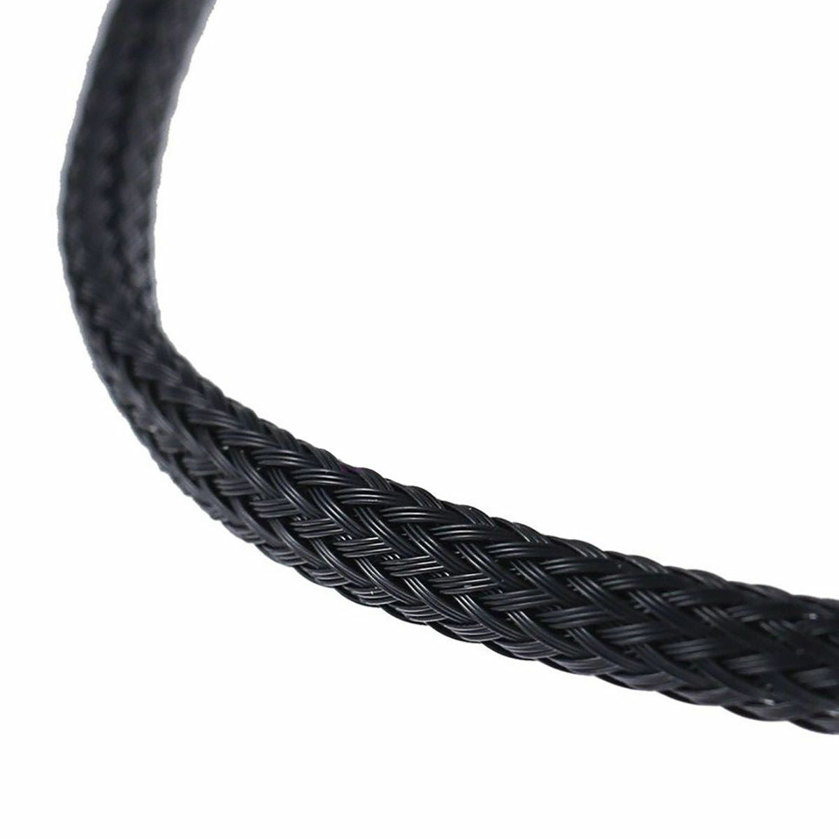 4mm Black Expandable PET Braided Cable Sleeving Sheathing Wire Audio Sleeve 10M