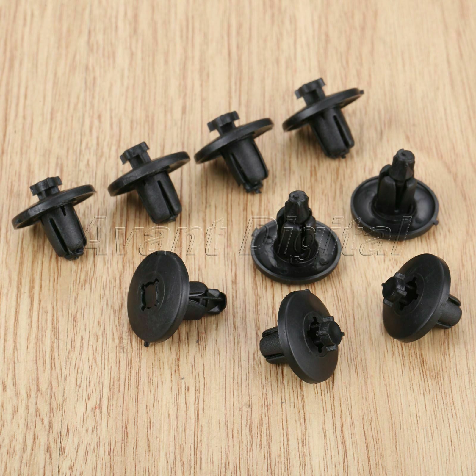 50Pcs Car Rivets 8mm Panel Triming Interior Fasteners Plastic Clips Wholesale