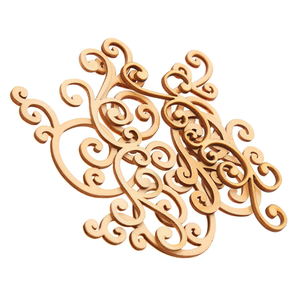 8Pcs Wooden Shape Scrapbooking Gift Embellishments DIY Ornaments 9-12cm