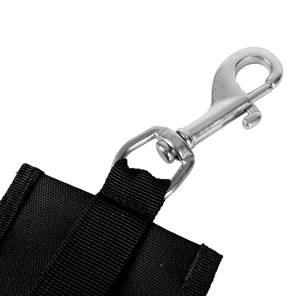2X Nylon Scuba Diving Safety Stop Jon Line Webbing & Pouch Carabiner Bolt Snap