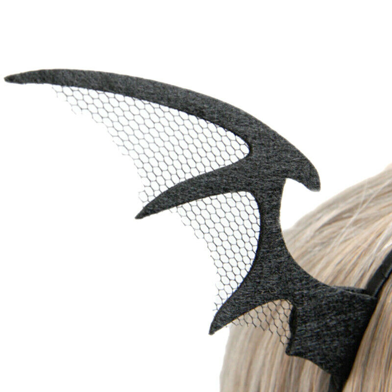 Bat Wings Ears Hair Hoop Halloween Party Headband Hairband Headwear Cos.l8
