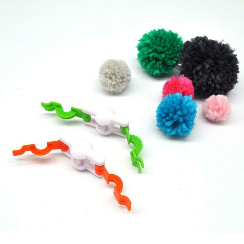 2pcs Pompom Pom-Pom Maker for Fluff Ball Weaver Needle DIY Wool Knitting Craft