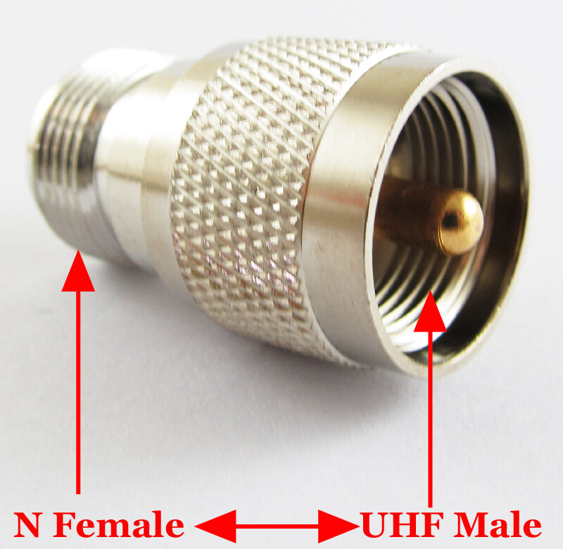 1x Brass N-Type Female Jack to UHF PL-259 male Plug straight RF Coaxial Adapter