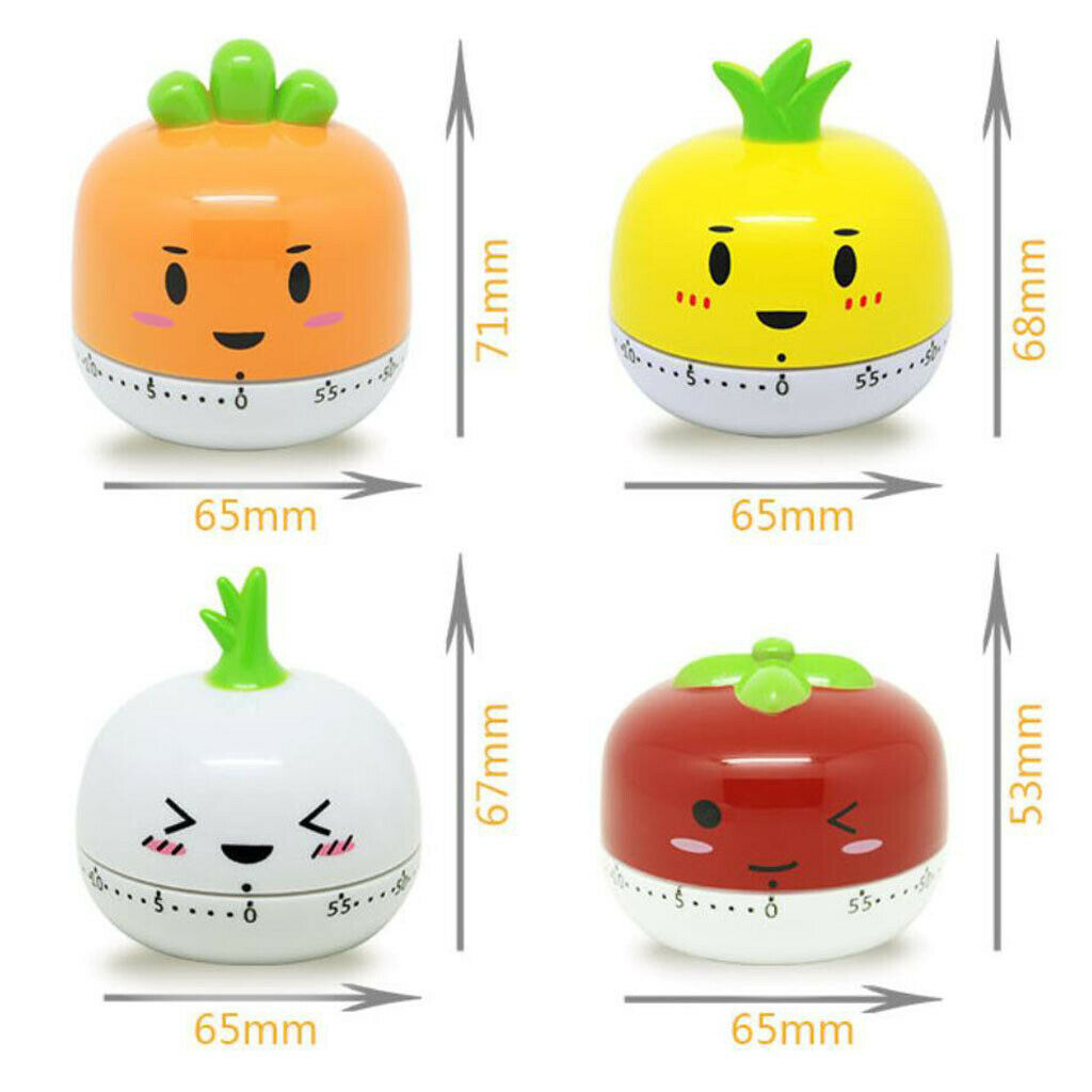 Cute Cartoon Mechanical Kitchen Cooking Timer Clock Baking Timer Red