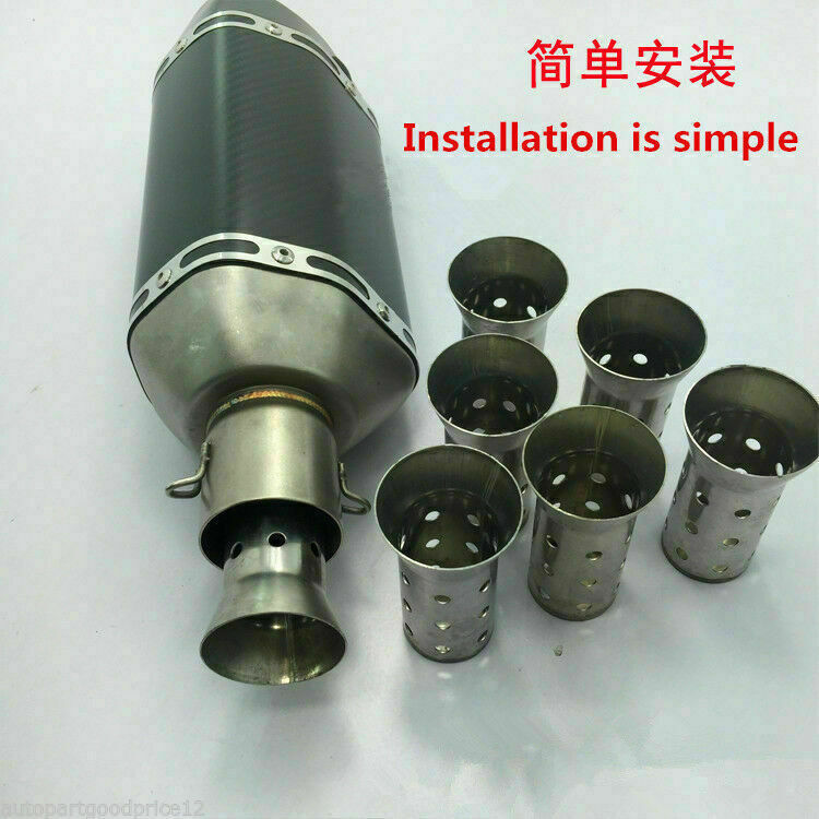 51mm Motorcycle Exhaust Muffler Can Insert Baffle DB Killer Removable Silencer