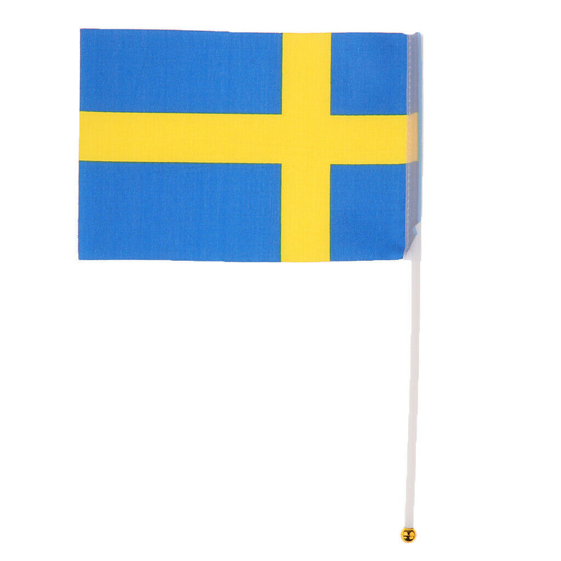 Sweden Hand Waving National Country Flag 14 x 21cm Pack of 12
