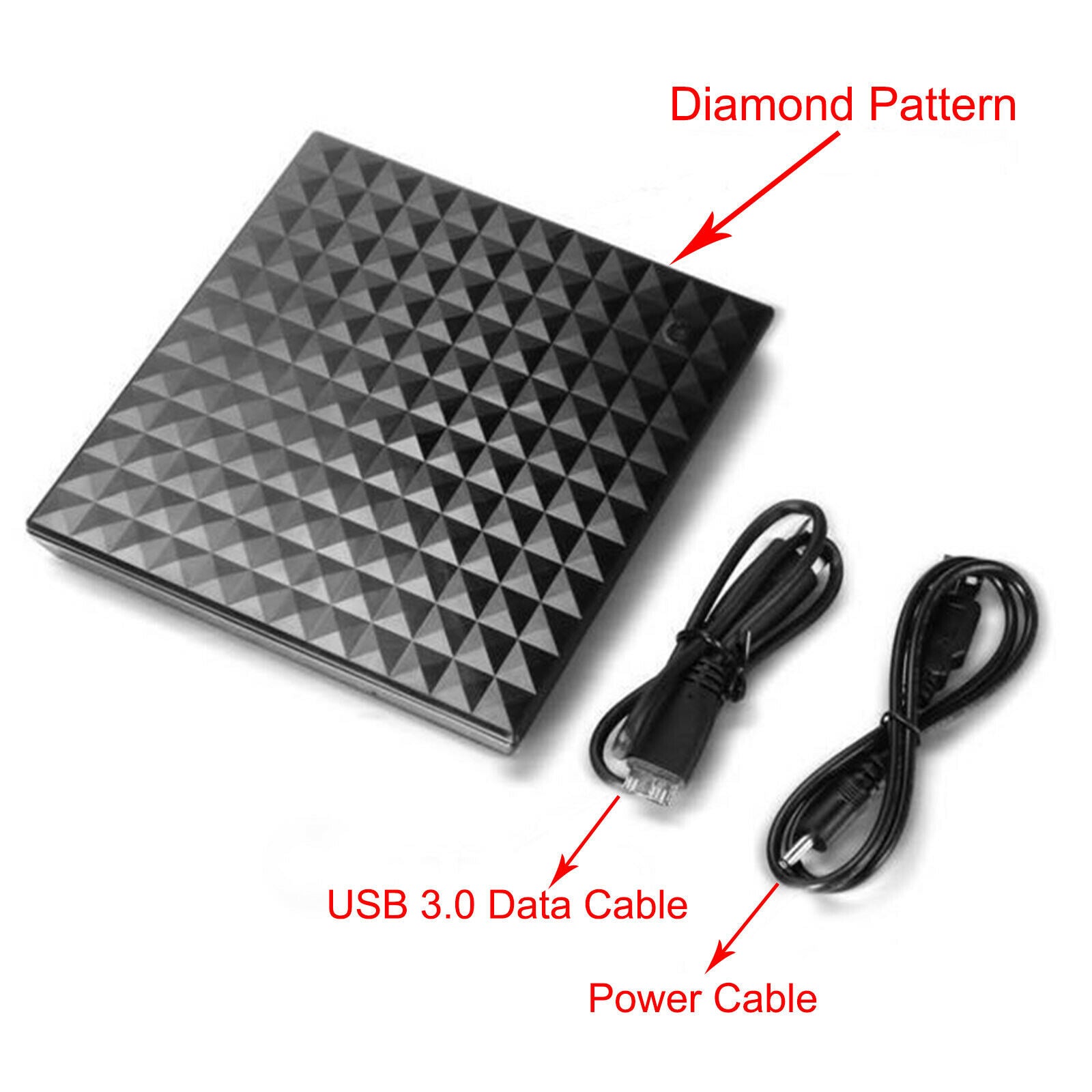 Newest External Cd Dvd Drive Usb 3.0 Disc Burner Player Writer For Laptop Pc Blk