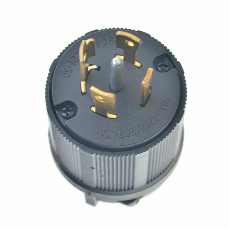 Black twist lock plug 30A 125-250V 3P 4W US CM new