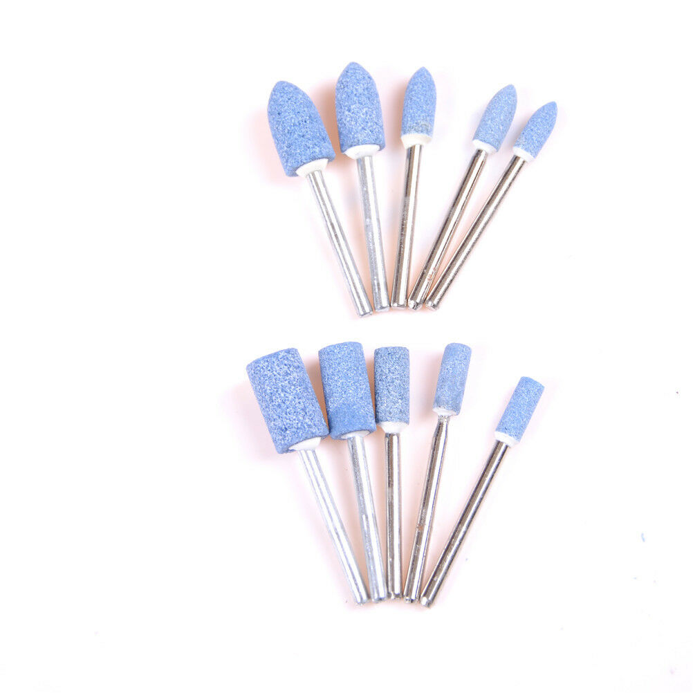 10X 4-10Mm Abrasive Mounted Stone Grinding Burr Wheel For Grinder Rotary Tool DD