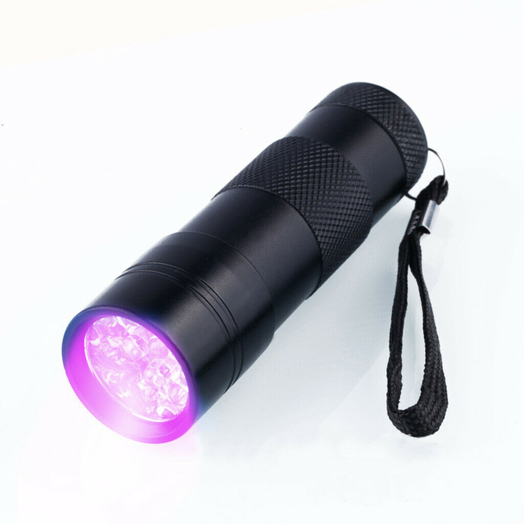 Aluminum UV Ultra Violet LED Flashlight Flash Light Torch Bright Purple Lamp