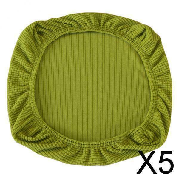 5X Office Chair Seat Cover Furniture Protector for Resturant Hotel Yellow Green
