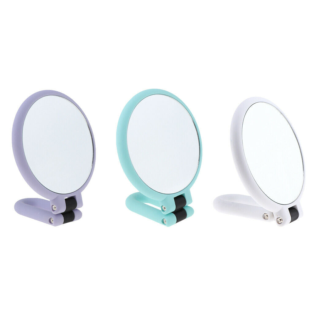 3pcs Two-Sided Folding Handheld Mirrors with 15X Magnification & True Image,