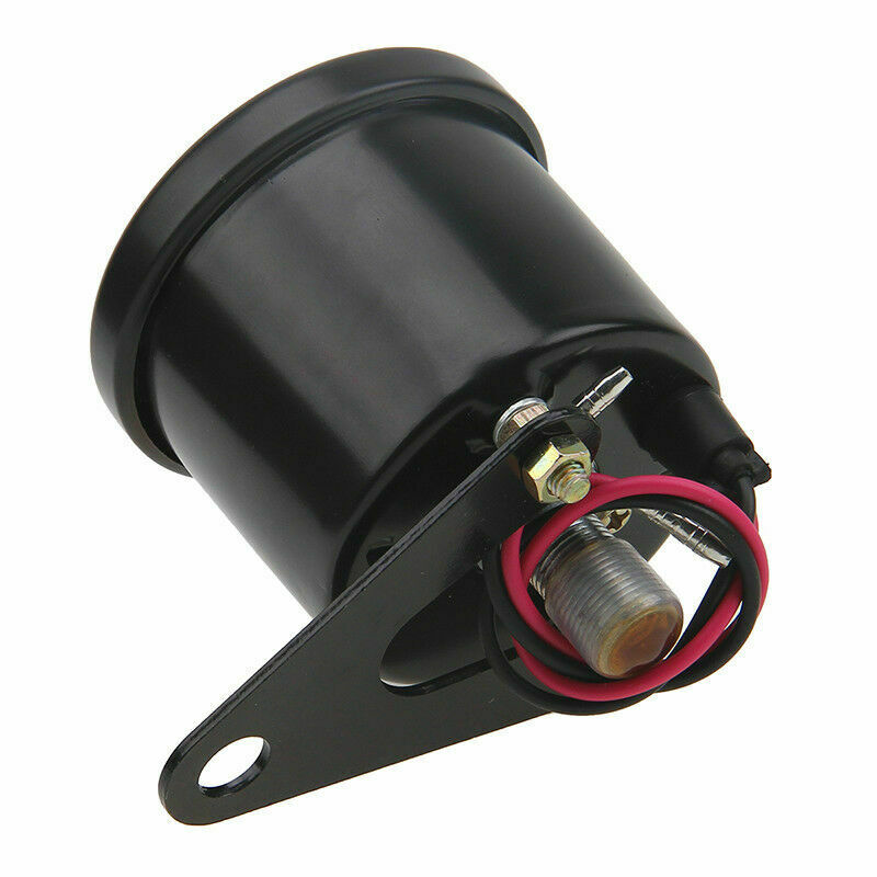 Black LED Dual Gauge Odometer Speedometer KMH For Cafe Racer Motorcycle