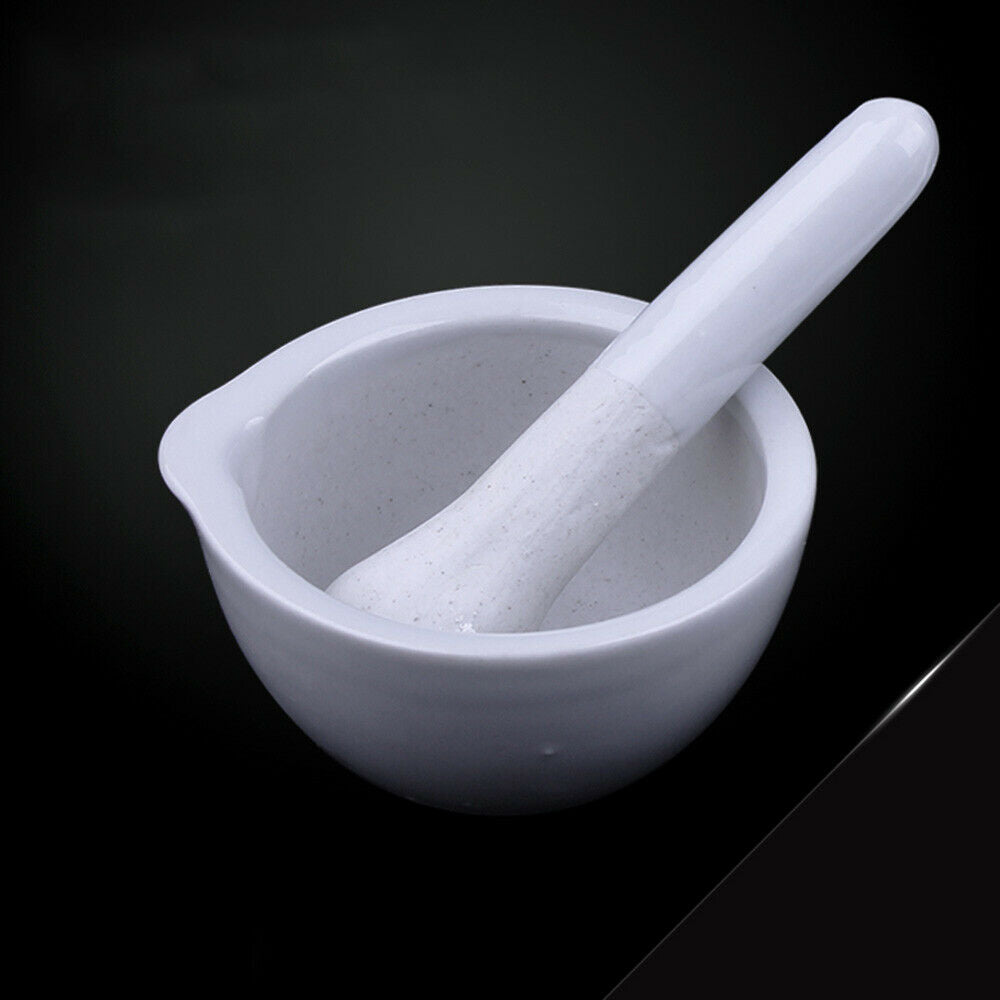 1 Set Ceramic Mortar and Pestle 60mm Grinding Bowl Laboratory Kitchen Tool DIY