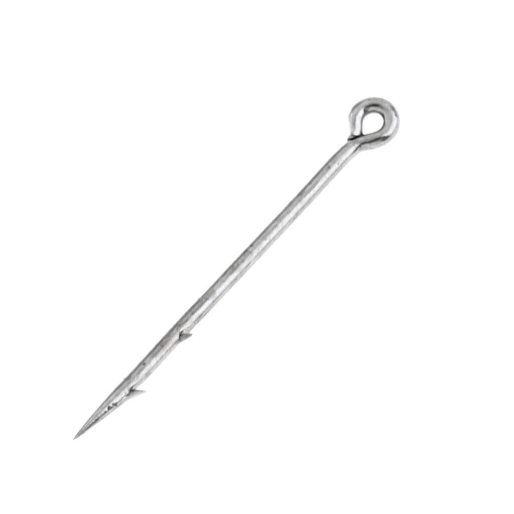 40 Pcs Two Size Bait holder Straight Fishing Worm Hooks High Carbon Steel Fish