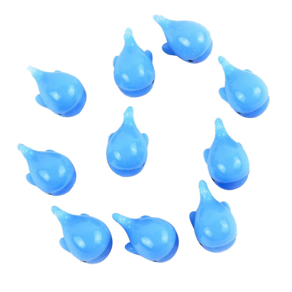 10pcs Aquarium Micro Landscape Decoration Fish Tank Ornament Dolphin Blue