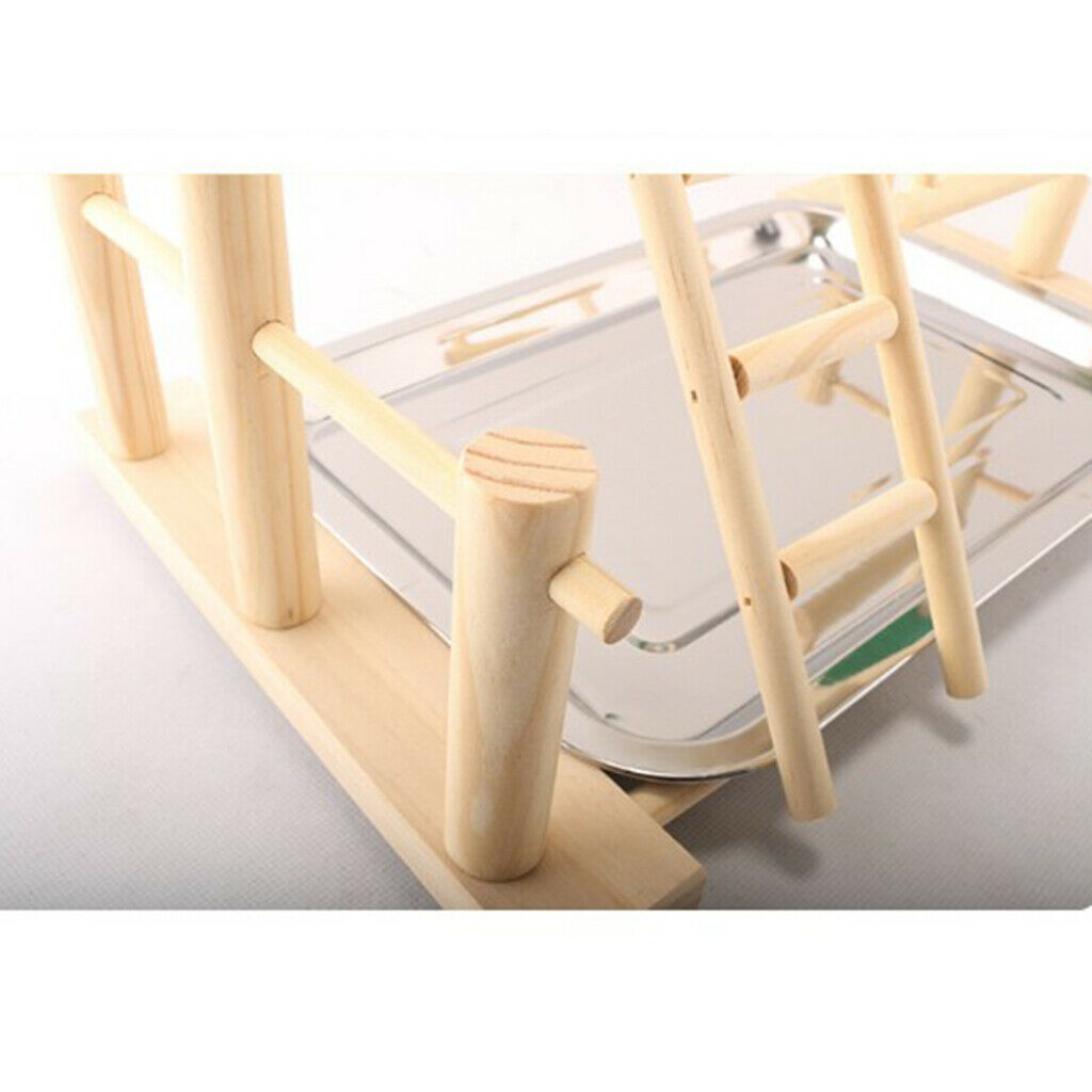 Parrot Birds Play Stand Cockatiel Playground Wooden Perch Gym Playpen A